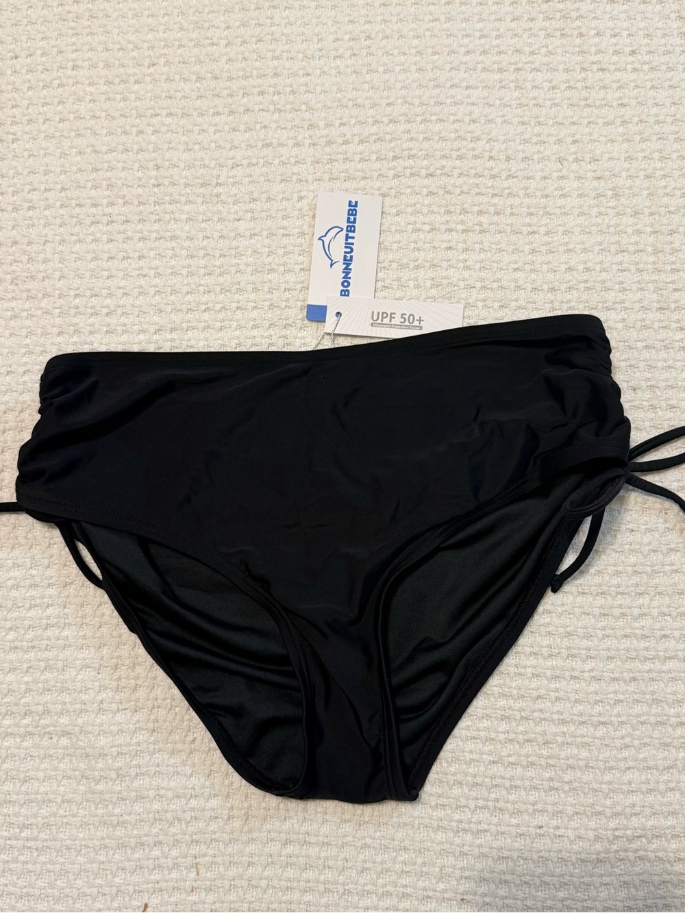 Black High-Rise Women’s Swim Bottoms